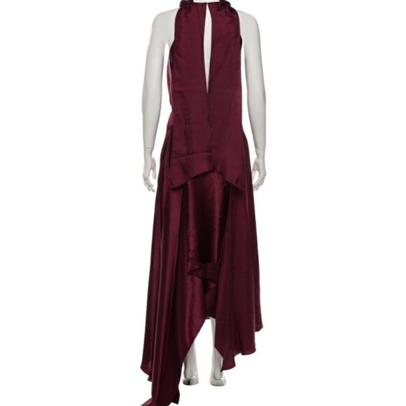 ❤️SOLD❤️AMUR Silk Evening Gown Burgundy - Picture 4 of 11